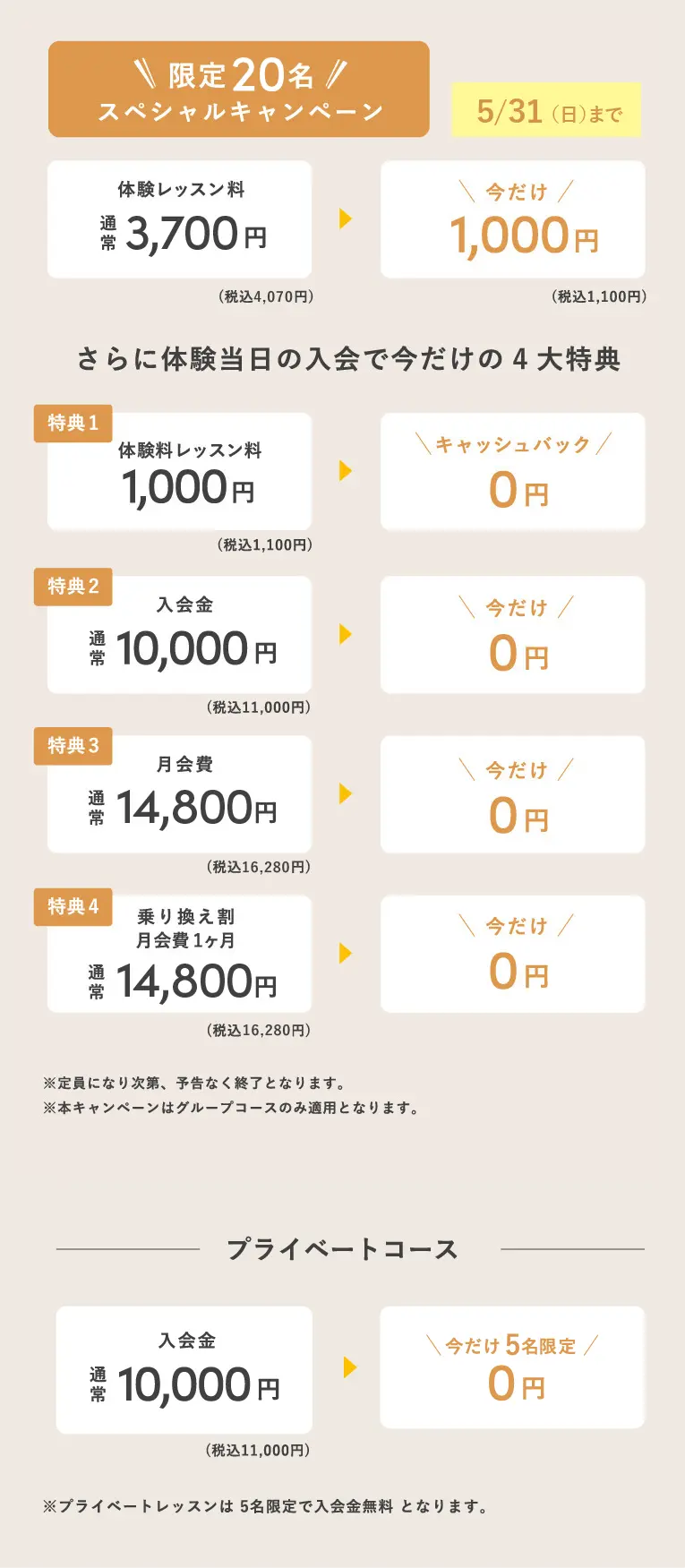 BDC PILATESのキャンペーンや割引情報！